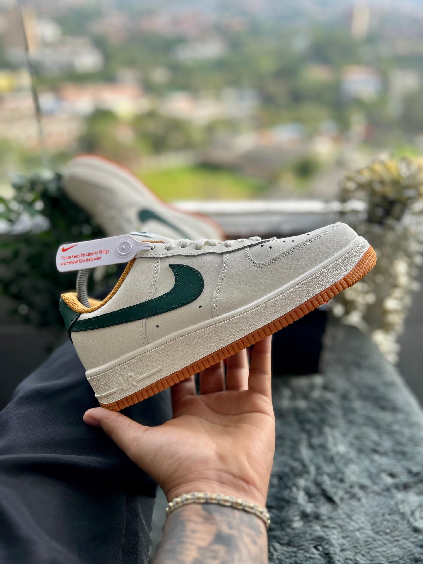 AF1 Blanco-verde