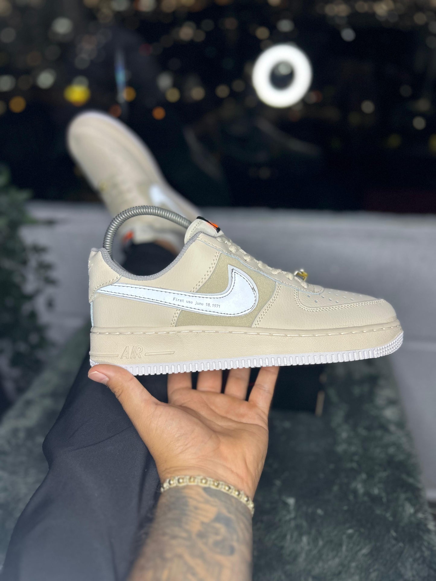 AF1 Beige reflectivo